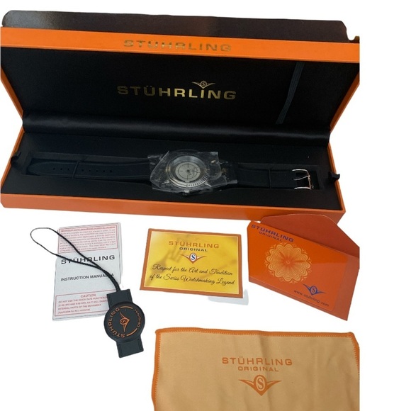 Stuhrling Original Men’s Leisure Sniper Transparent Swiss Quartz - Picture 4 of 7